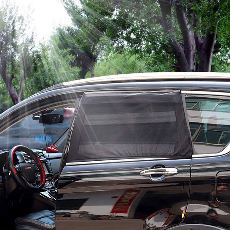 Emoly 2 Pack Car Side Window Sun Shade, Universal Car Rear Side Window Baby Kid Pet Breathable Sun Shade Mesh Backseat Fits Most Cars/SUVs - Image 5